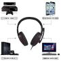 PS4 Headset, 3.5Mm Wired Gaming Headset with Microphone, Conversion Line, Bass Stereo Surround for Tablet Laptop Smartphone Xbox, PC Gaming Headphones,Red