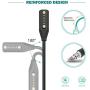 [2-Pack] TUSITA Charger for Bose Frames Alto, Bose Frames Rondo - USB Magnetic Charging Cable 100cm - Audio Sunglasses Accessories