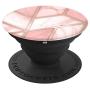 Pink White Geometric Marbled Design PopSockets Grip and Stand for Phones and Tablets