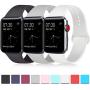 Pack 3 Compatible with Apple Watch Band 38mm 40mm 42mm 44mm, Soft Silicone Band Replacement for Apple iWatch Series 4, Series 3, Series 2, Series 1