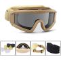 Freehawk Tactical Safety Goggles Airsoft Goggles Military Goggles Motorcycle Goggles with 3 Interchangeable Multi Lens for Shooting/Paintbal/Hiking/Skiing/Riding