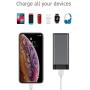 Portable Charger Power Bank Battery - by TalkWorks | 4000 mAh | Cell Phone Backup External Dual USB Power Pack for Apple iPhone 11, XR, XS, X, 8, 7, 6, iPad & Android for Samsung Galaxy - Space Grey