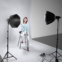 GVM 80W Video Lighting Kit, Continuous Output Lighting Kit, Professional Studio Photography Softbox Lighting Kit, 5600K Day Light LED Video Light Bowens Mount for Portrait Product Fashion Photography