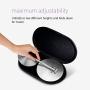 simplehuman 5" Round Mini Travel Sensor Makeup Mirror, 10x Magnification, Rechargeable, Rose Gold Stainless Steel