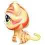 LPSCB Custom-Made Baby for Short Hair Cat #1451 Striped Orange Tiger 1 Inch Kitty Mini Pet Shop Toys
