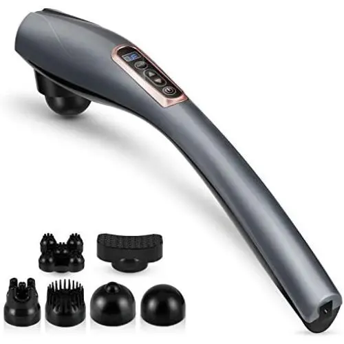 Handheld Back Massager - MOICO 6 Interchangeable Nodes, 10 Speeds & 12 Modes Cordless Deep Tissue Percussion Massagers for Neck, Shoulder, Arms, Leg, Foot, Calf, Body, Joint Pain Relief Handheld Back Massager - MOICO 6 Interchangeable Nodes, 10 Speeds & 12 Modes Cordless Deep Tissue Percussion Massagers for Neck, Shoulder, Arms, Leg, Foot, Calf, Body, Joint Pain Relief