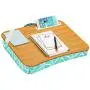 LapGear Designer Lap Desk with Phone Holder and Device Ledge - Aqua Trellis - Fits up to 15.6 Inch Laptops - Style No. 45422