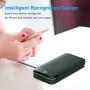 Portable Charger Power Bank 20000mAh Built in Cables Fast Charging 3A Battery Charger with Tri-Input and Four-Output,LCD Display External Battery for Smart Phone, Android, Tablet and More(Green)