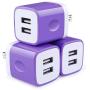 Charging Block, 3Pack 2.1A Wall Charger Plug Portable USB Cube Brick Quick Charger Adapter Compatible with iPhone 11/11 Pro Max/Xs Max/Xs/XR/X/8/7/6S/6 Plus, Moto G8 G7/G7 Plus/G7 Play/G7 Powe/G6 Plus