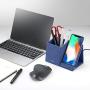 Lecone 10W Fast Wireless Charger with Desk Organizer Qi Certified Fabric Induction Charger Stand Pen Pencil Holder Compatible iPhone Xs MAX/XR/XS/X/8/8 Plus, Samsung S10/S9/S9+/S8/S8+/Note 10, Black