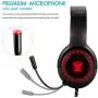 Pacrate Gaming Headset for PS4 Xbox One PC with Noise Cancelling Microphone Stereo Surround Sound Headphone with LED Light Intense Bass for Computer Laptop Mac (Black Red)