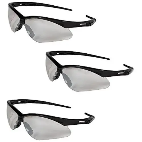 Jackson Safety V30 25685 Nemesis Safety Glasses 3000357 (3 Pair) (Black Frame with Indoor/Outdoor Lens)