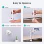 CHOETECH 2 in 1 Wireless Charger Phone Holder, 10W/7.5W Wireless Charging Stand Bed Gooseneck Mount Flexible Arm 360 Clip Bracket Clamp Compatible iPhone SE 2020/11 Pro, Galaxy S20, 4.7-9.7" Devices