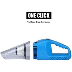 12v Handheld Car Vacuum Cleaner VC360, Portable Carpet Cleaner for Car 120W 4000pa with Cigarette Plug Cleaning Pet Hair, Soot, Bread Crumbs and etc - Blue