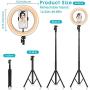 Ring Light with Stand and Phone Holder,10.2" LED Selfie Ring Light for Live Stream/Makeup/YouTube/Photography,with Adjustable Bracket (15.55 - 68.89) ,Remote Control Compatible with iPhone Android