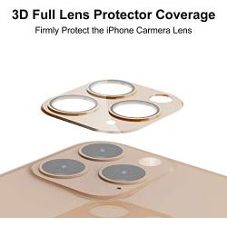 Camera Lens Protector for iPhone 11 Pro/Pro Max,Real Tempered Glass HD Clear Camera Lens Screen Cover Case for iPhone 11 Pro/Pro Max,9H Hardness Anti-Scratch Camera Screen Protective Lens Film (Gold)