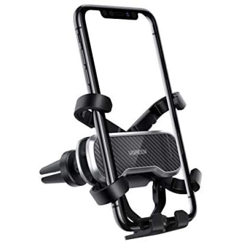 UGREEN Car Phone Holder Air Vent Mount Gravity Auto Clamp Retractable Cradle Clip Compatible for iPhone SE 11 Pro Max XR XS 8 7, Samsung S20 S10 A71 A70