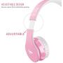 Elecder i40 Headphones with Microphone Foldable Lightweight Adjustable Wired On Ear Headsets with 3.5mm Jack for iPad Cellphones Laptop Computer Smartphones MP3/4 Kindle Airplane School (Pink/White)