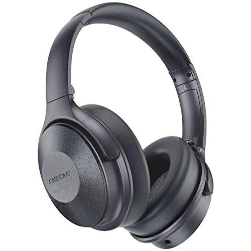 Mpow 45Hrs Active Noise Cancelling Headphones, H17 New Bluetooth Headphones Over Ear, Built-in Mic, Quick Charge, Deep Bass, Wired/Wireless Headset for Travel, Online Class, Home Office, TV