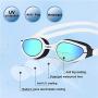 PHELRENA Swim Goggles, 2019 Electroplated Swimming Goggles, Anti Fog,No Leaking,UV Protection,Shatter-Proof, Clear Wide Vision Triathlon Swim Goggles for Women Men Adult with Free Nose Clip Ear Plugs