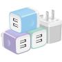 X-EDITION USB Wall Charger, Charging Block 4-Pack 2.1A Dual Port USB Power Adapter Wall Charger Plug Cube Compatible with Phone Xs Max XR X 8 7 6 Plus 5 4, Pad, Samsung, LG, Moto, Android More