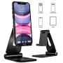 Desktop Cell Phone Stand, Double Adjustable Mobile Phone Tablet Holder, Aluminum Portable Desk Stand for iPhone 11, iPhone X, iPhone 8 7, Samsung, Galaxy S9 S8, iPad, Nintendo Switch.etc