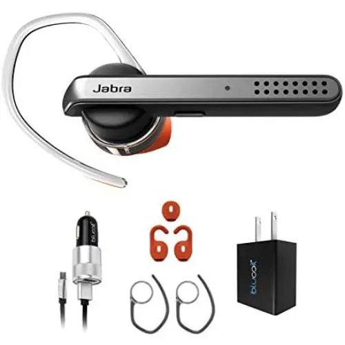 Jabra Talk 45 Bluetooth in-Ear Headset with Noise Cancelling Mic for Android and iOS Bundle with Blucoil Micro USB Car Charger, and USB Wall Adapter Jabra Talk 45 Bluetooth in-Ear Headset with Noise Cancelling Mic for Android and iOS Bundle with Blucoil Micro USB Car Charger, and USB Wall Adapter