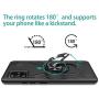 Oleaders for Galaxy A71 5G Case [Not for Verizon A71 5G UW] with Screen Protector, Rotatable Ring Holder Fit for Magnetic Car Mount Case for Galaxy A71 5G - Black