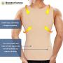 Wonderience Compression Shirts for Men Undershirts Slimming Body Shaper Waist Trainer Tank Top Vest with Zipper