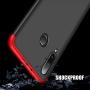 HikerClub Huawei P30 Lite Case with Screen Protector 3 in 1 Hard Plastic Ultra Thin Slim Fit 360 Degree Full Body Protective Shockproof Anti-Scratch Case for Huawei P30 Lite (Black&Red)