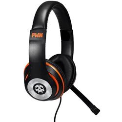 Audio Council PWN Gaming Headset with Stereo Over Ear Gamer Headphones, Adjustable Microphone, Inline Volume Control Mic PS4 PC WiiU Xbox Smartphones PC Tablets (Black/Orange)