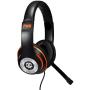 Audio Council PWN Gaming Headset with Stereo Over Ear Gamer Headphones, Adjustable Microphone, Inline Volume Control Mic PS4 PC WiiU Xbox Smartphones PC Tablets (Black/Orange)