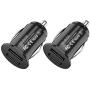 USB Car Charger,Bralon 2-Pack Mini 24W/4.8A Dual USB Fast Car Charger Flush Fit Compatible with iPhone 11/11 Pro/XS/Xr/X/8 7 6 S Plus,Galaxy Note S10 S9 S8 S7,iPad,Mp3&More