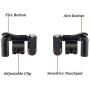 Quano Fortnite PUBG Mobile Game Controller, Sensitive Shoot and Aim Buttons L1R1 Best for PUBG, Knives Out, Rules of Survival, Critical Ops, Fortnite, 1 Pair Black Controller for Android/iOS