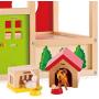 Family Pets Wooden Dollhouse Animal Set by Hape | Complete Your Wooden Dolls House with Happy Dog, Cat, Bunny Pet Set with Complimentary Houses and Food Bowls