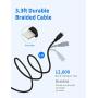Fast USB Car Charger, 24W/4.8A Phone Automobile Chargers with 3.3ft Braided Cable, Compatible for Apple iPhone 11/Pro/Max/SE 2020/XS/XR/X/8/Plus/7/6/S, iPad/Mini/Air Dual Port Rapid Charge Car Adapter
