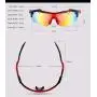 Wonzone Polarized Sports Sunglasses UV400 with 5 Interchangeable Lenes for Men Women Cycling Running Driving Fishing Golf Baseball Glasses