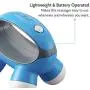 HoMedics, Quatro Mini Hand-Held Massager with Hand Grip, Battery Operated Vibration Massage, 4 Massage Nodes, Powered by 2 AAA Batteries (Included), Available in 3 Colors (Pink, Blue, or Teal) HoMedics, Quatro Mini Hand-Held Massager with Hand Grip, Battery Operated Vibration Massage, 4 Massage Nodes, Powered by 2 AAA Batteries (Included), Available in 3 Colors (Pink, Blue, or Teal)