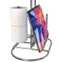 GeekDigg Toilet Paper Holder, Bathroom Toilet Paper Roll Storage Holder Stand, Portable Tissue Paper Dispenser Reserve for Magazine/iPad/Phone Holder