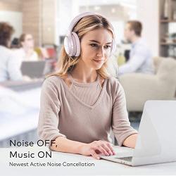 Boltune Active Noise Cancelling Headphones, Bluetooth 5.0 Over Ear Wireless Headphones with Mic Deep Bass, Comfortable Protein Earpads 30H Playtime for Travel Work TV PC Cellphone