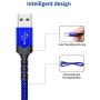USB Type C Cable 3A Fast Charging, JSAUX(2-Pack 3.3ft+10ft) USB-A to USB-C Charge Braided Cord Compatible with Samsung Galaxy S10 S10E S9 S8 S20 Plus,Note 10 9 8,Z Flip, and Other USB C Charger(Blue)
