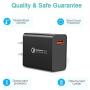 [2-Pack] Quick Charge 3.0 Wall Charger,18W QC 3.0 USB Wall Charger Adapter Fast Charging Block Compatible Wireless Charger Compatible with Samsung Galaxy S10 S9 S8 Plus S7 S6 Edge Note 9, LG, Kindle