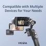 Moza Mini-P 3-axis Gimbal Stabilizer for Smartphones Action Cameras Compact Cameras & Light Mirrorless Cameras, 900g/1.98 lbs Max Payload 12H Runtime Horizontal/Vertical Shooting Modes Camera Control