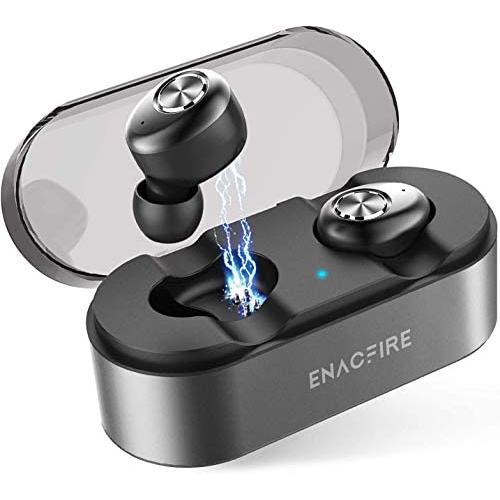 Wireless Earbuds, ENACFIRE E18 Plus Bluetooth Earbuds with Wireless Charging Case CVC8.0 3D Stereo Sound Deep Bass IPX8 Waterproof 8H Super-Long Battery Duration