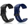 Letsfit ID205L Smart Watch Bands, Adjustable Smartwatch Replacement Straps for ID205L Sport Watch, Replacement Accessory Bandst with 2 Pack, Black+Blue