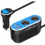 Quick Charge 3.0 Car Charger, AUOPLUS 96W 2 Socket Cigarette Lighter Power Adapter 12V/24V DC Outlet Splitter 5.4A Dual USB Ports for iPhone Android Samsung GPS Dash Cam