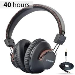 Avantree AS9S 40 hr Wireless Wired Bluetooth Over Ear Headphones with Mic for Computer TV Watching, Extra Comfortable & Lightweight, HiFi Stereo Headset for PC Laptop Cell Phone Conference Call