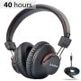 Avantree AS9S 40 hr Wireless Wired Bluetooth Over Ear Headphones with Mic for Computer TV Watching, Extra Comfortable & Lightweight, HiFi Stereo Headset for PC Laptop Cell Phone Conference Call