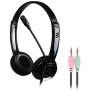 FANSIREN Active Noise Cancelling Headphones Headphones with Microphone Headphones, Headset Gaming Computer Headset Gaming Headset Black (Dual Plug)