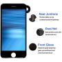 Screen Replacement Compatible with iPhone 7 4.7 inch Full Assembly - LCD 3D Touch Display Digitizer with Sensors and Front Camera, Fit Compatible with iPhone 7 4.7 inch-Black